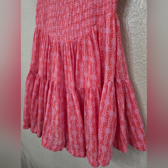 Free People Pink Smocked Boho Dress - Picture 5 of 8